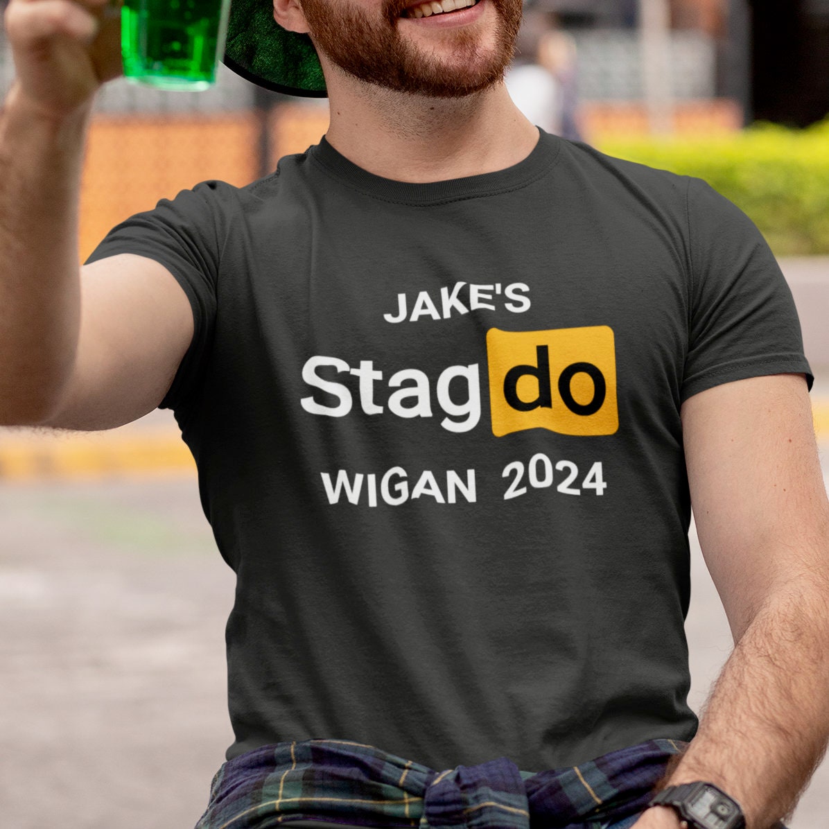 Personalised Stag Do T Shirts Po*n Hub - Stag Tee's for the Groom Stag Night -Tops for Stag do Groomsmen T-shirt- Bachelor Party - Topbootee
