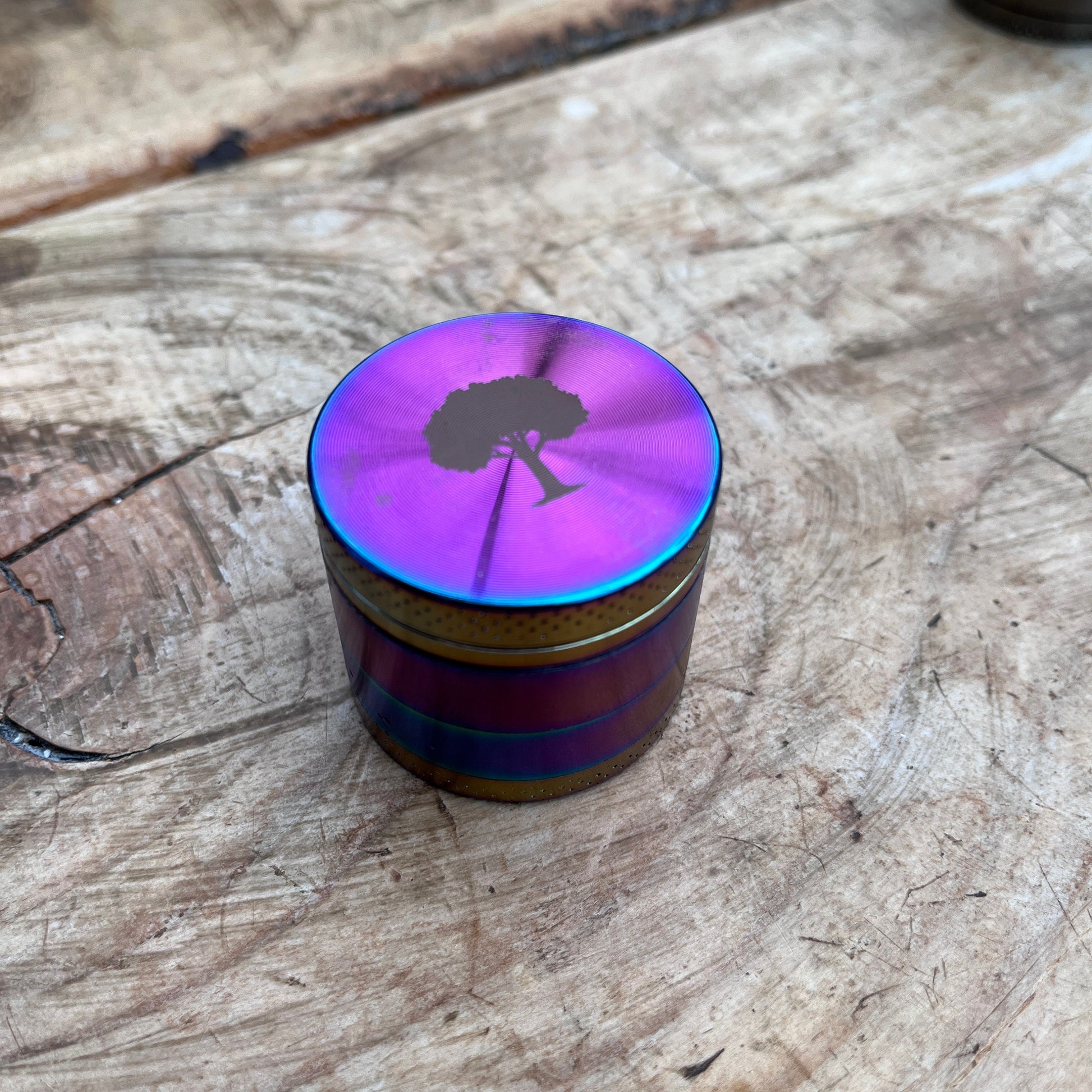 Personalised Herb Grinder - Mini Metal Tobacco Grinder - Custom Message or Logo - Metal Teeth 4 Parts 40mm Hemp Pepper Pot Spice 420 Gift - Topbootee