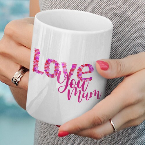 Love You Mum Mug - Great Mothers Day Gift - Fast Dispatch - Topbootee