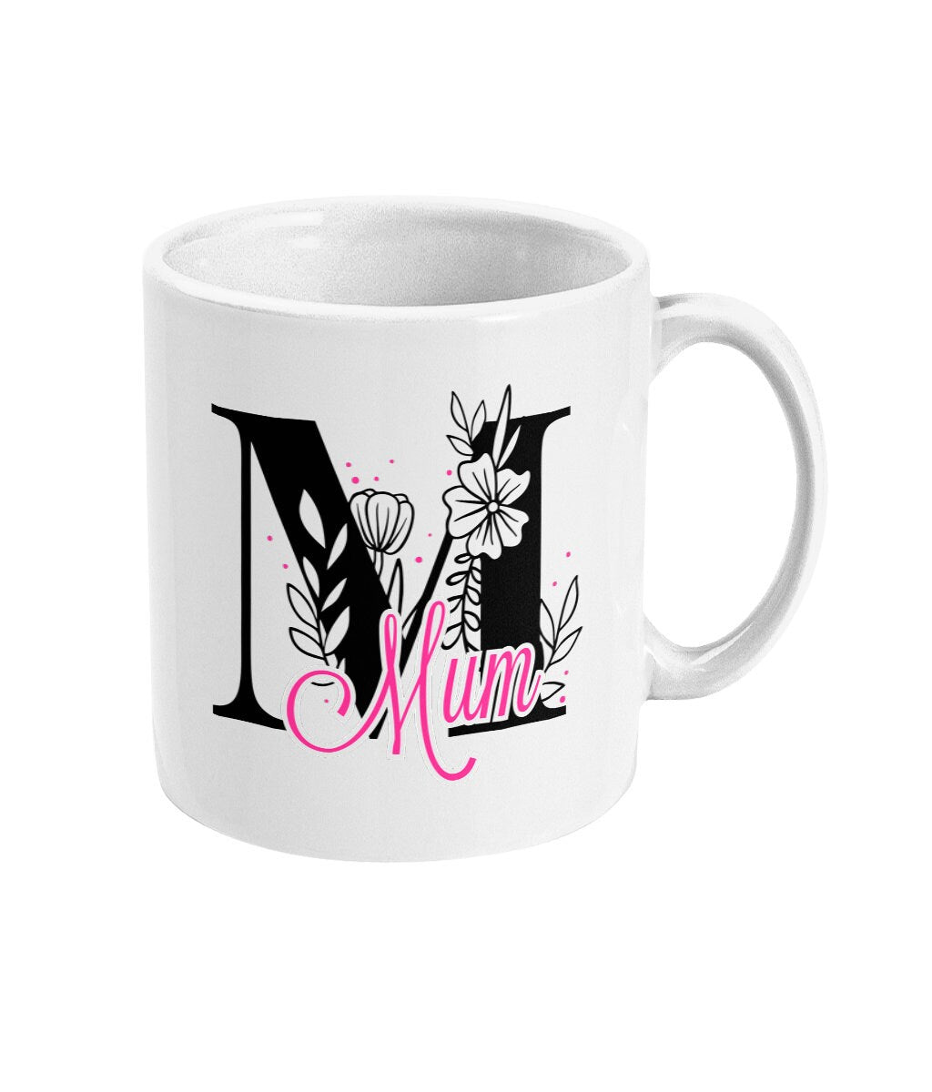 M for Mum Mug - Great Mothers Day Gift- Perfect Birthday Gift - show mum you love her - Fast Dispatch - Topbootee