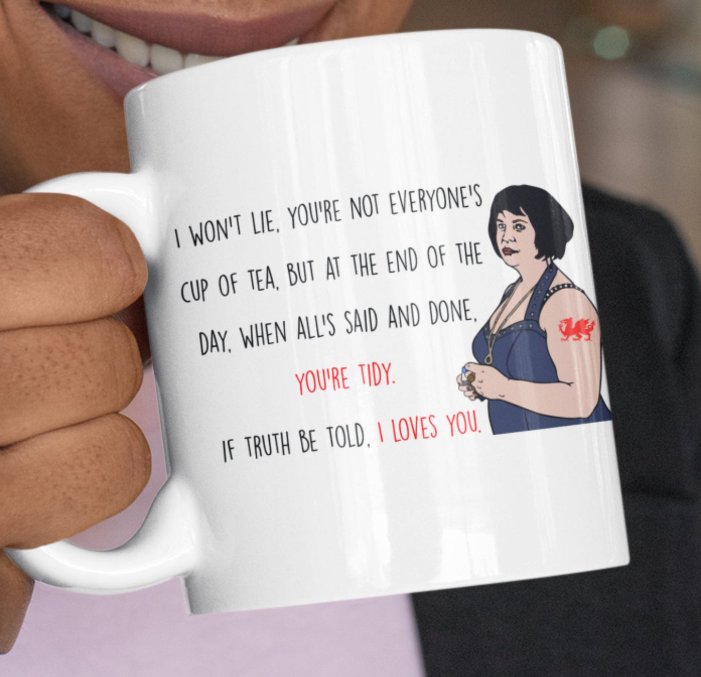 Nessa I loves you Mug Funny Alternative Cup gift, Lover, Boyfriend, Girlfriend, Valentines, Same Day and Free Dispatch - Topbootee