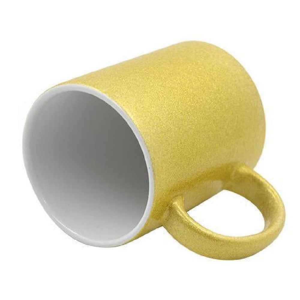 Personalised Gold Glitter Mug - Same Day Dispatch - Great Novelty Gift Idea for Birthday, Wedding, Valentines, Customise with your text - Topbootee
