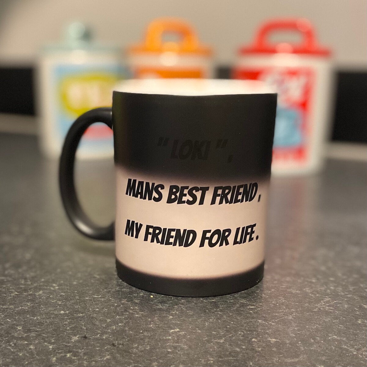 Personalised Heat Change Mug - Add hot water to reveal your photograph or secret text - Same Day Free Dispatch Magic Cup - Topbootee