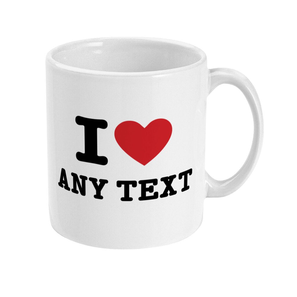 Personalised I heart Mug - Topbootee