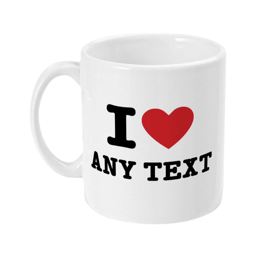 Personalised I heart Mug - Topbootee