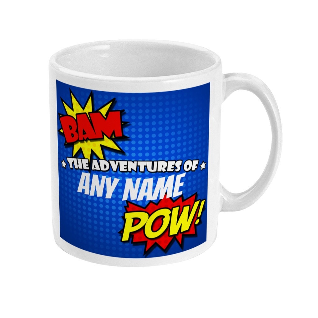 Personalised Superhero Mug Same Day and Free Dispatch - Topbootee