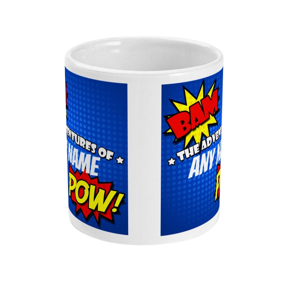 Personalised Superhero Mug Same Day and Free Dispatch - Topbootee