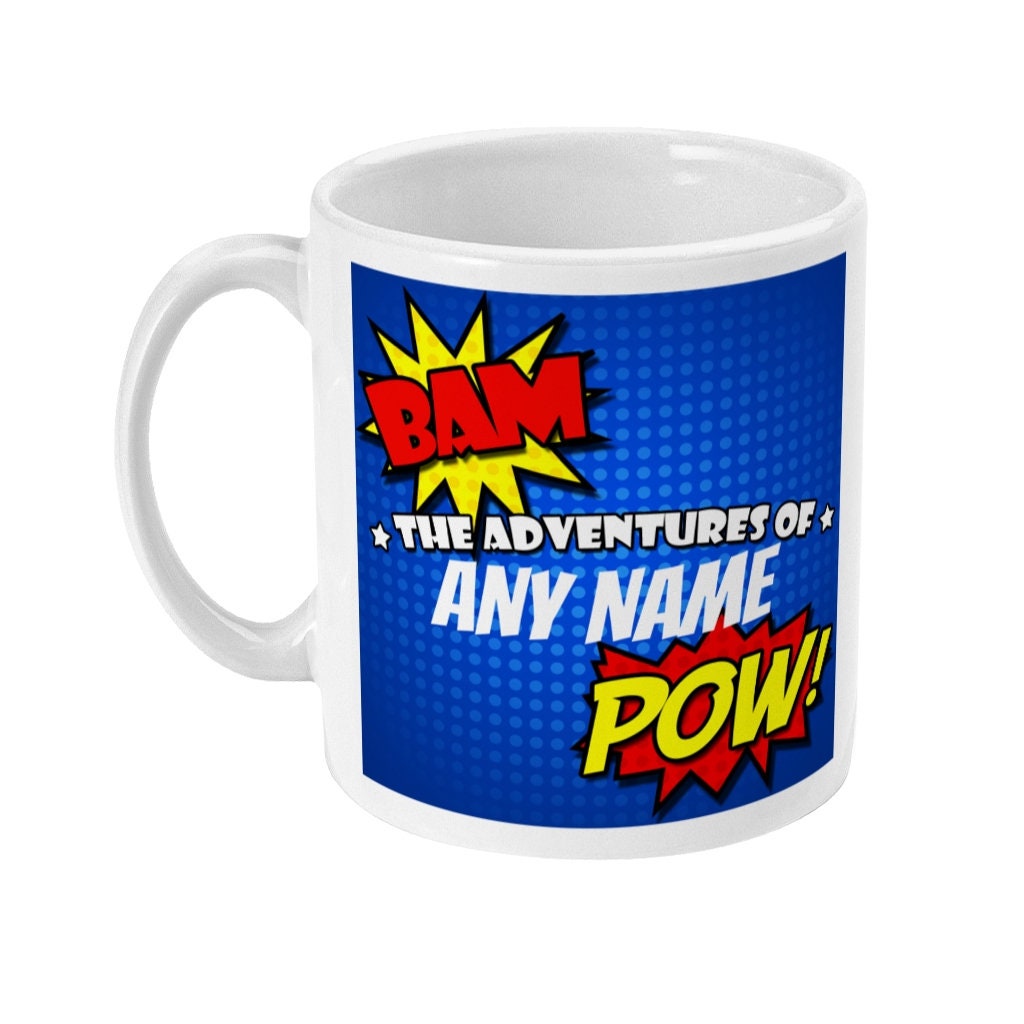Personalised Superhero Mug Same Day and Free Dispatch - Topbootee