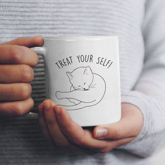 Treat Your Self Mug - Funny alternative Gift - Fast Dispatch - Topbootee