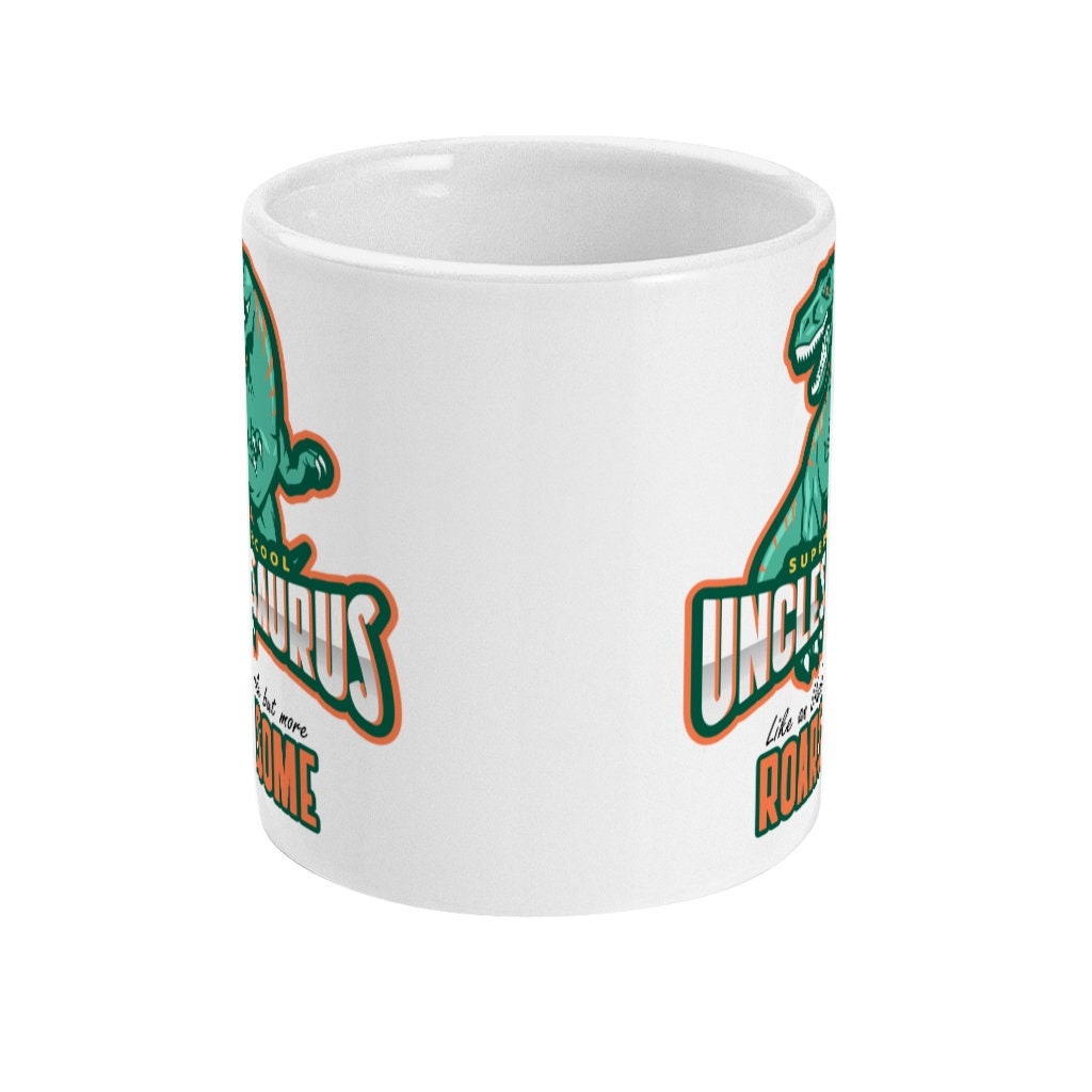 UNCLESAURAS MUG - like an Uncle but more Roarsome | Uncle’s mug gift | Uncle's cup | 100% Customer Satisfaction Guarantee | Free UK Shipping - Topbootee