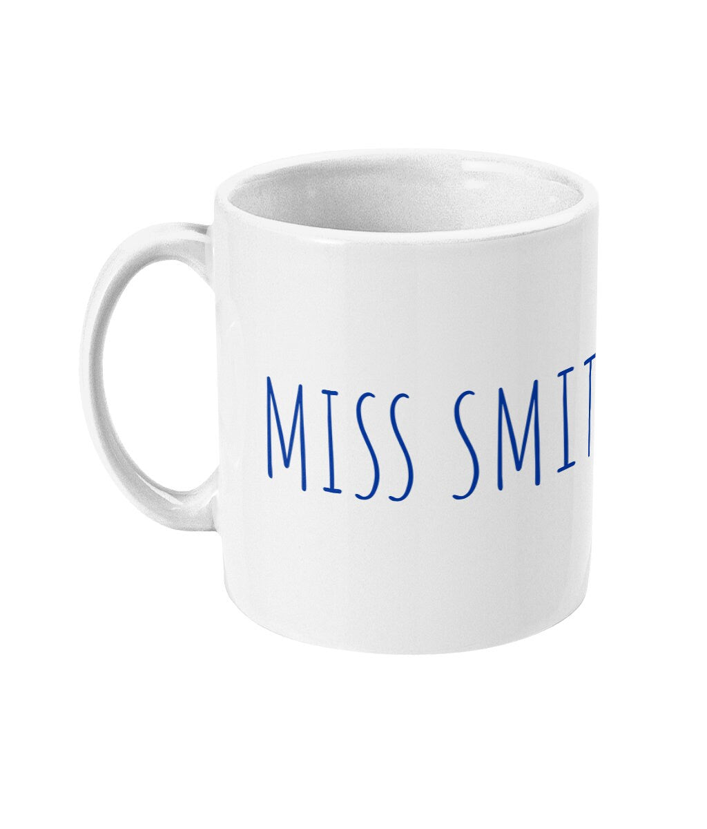 Personalised Thankyou Teacher Mug - Perfect End of Term Gift for Teacher & Teaching Assistance - 4 Colour's - Same Day Free Dispatch - Topbootee