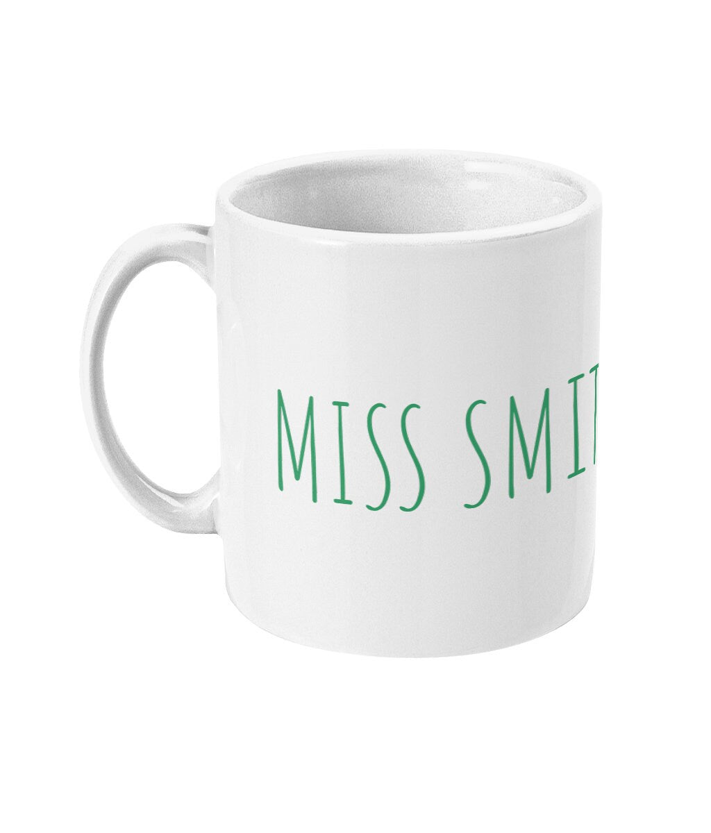 Personalised Thankyou Teacher Mug - Perfect End of Term Gift for Teacher & Teaching Assistance - 4 Colour's - Same Day Free Dispatch - Topbootee