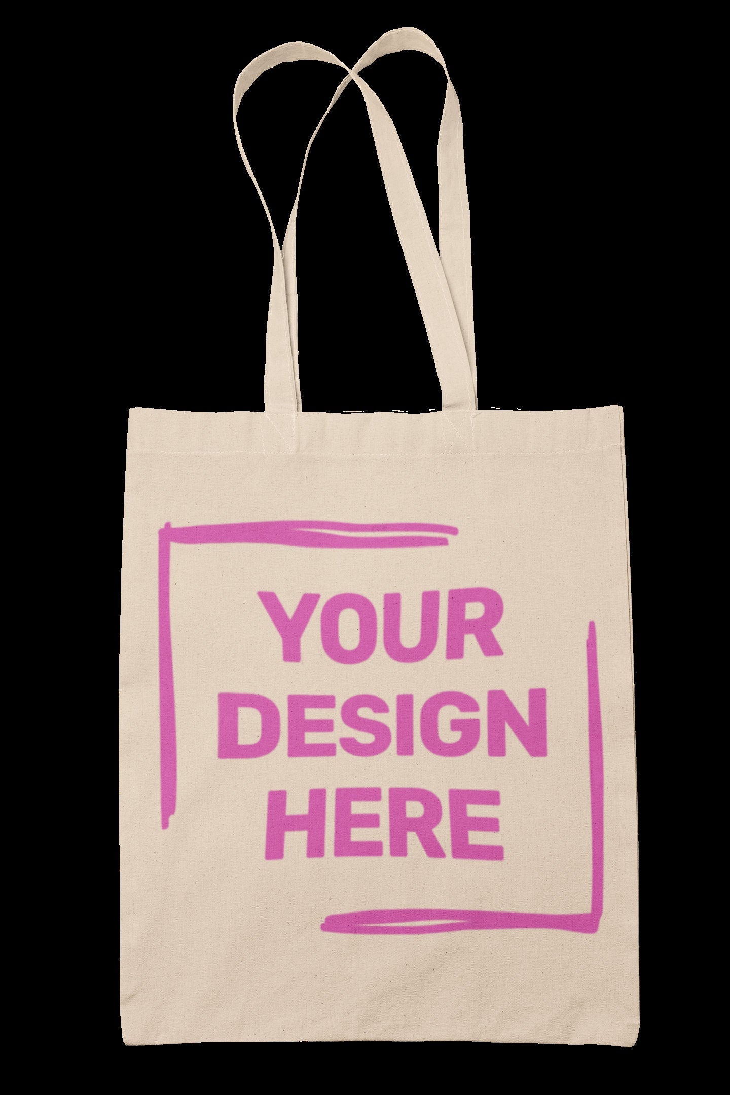 Personalised Bag Natural Cotton Jute - Send us your picture or any text you would like printing, size 42 x 38 with long handles - Topbootee