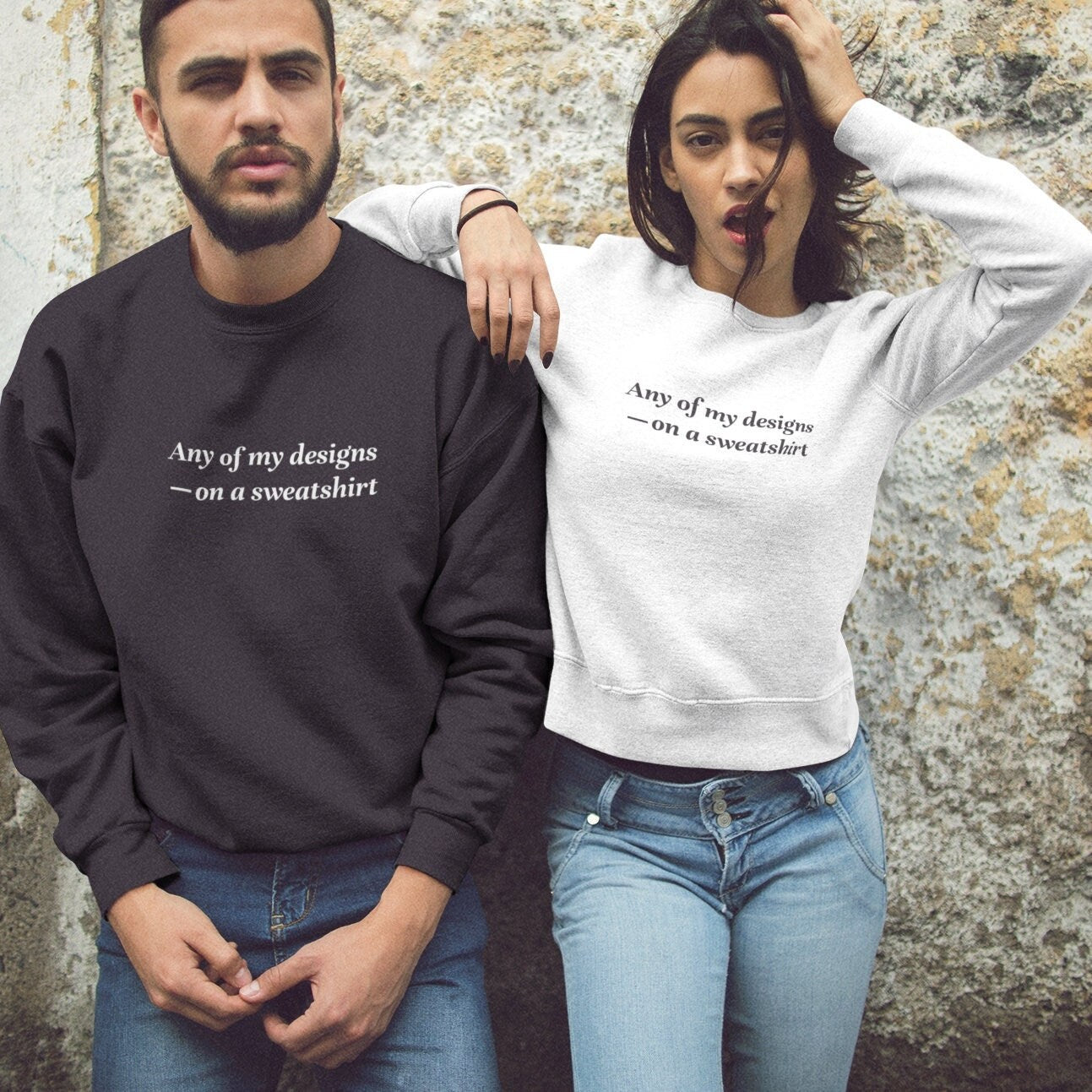 I can print any of my designs onto a Sweatshirt - Same Day  Dispatch - Eco Friendly Packaging - 100% Cotton and DTG Printing - Topbootee