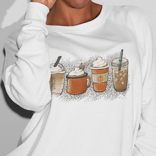Pumpkin Spice Autumn Sweatshirt - Autumn is coming -Vall Vibes Jumper  - Fast Free Dispatch - printed in the UK - Topbootee