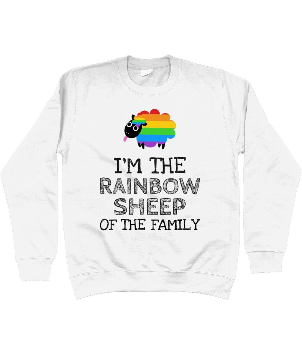 Rainbow Sheep Pride Rainbow Sheep in the Family - Pride and Gay Rights Sweat  - Free and Fast Dispatch - Digitally Printed - Topbootee