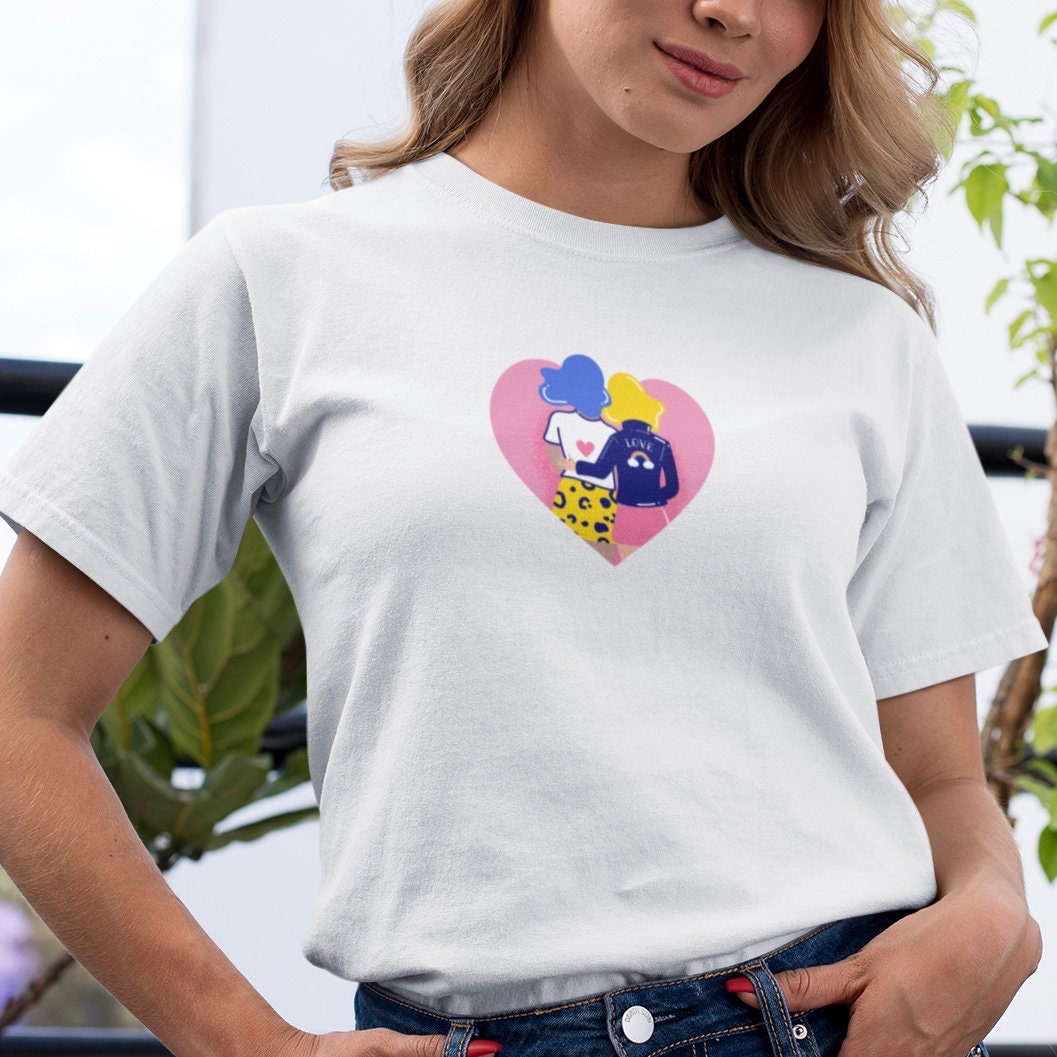 2 Girls Love  - Pride Tee - Topbootee
