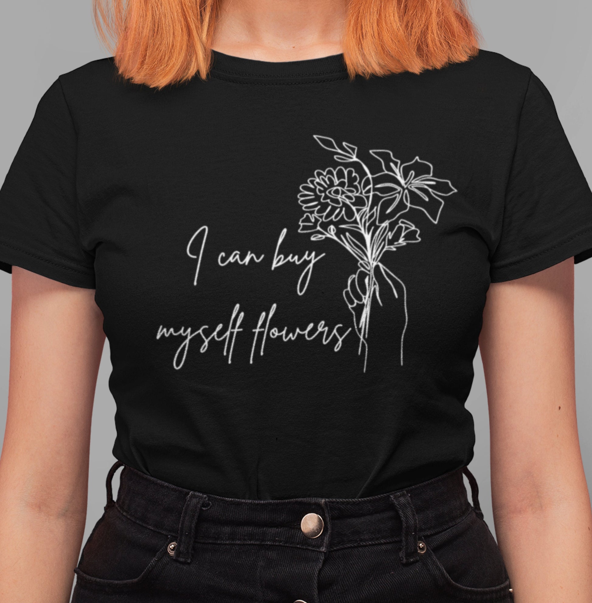 I can buy myself flowers T-shirt, Miley inspired girl power Tee, Digitally Printed for Smooth finish, Fast and Free Dispatch - Topbootee