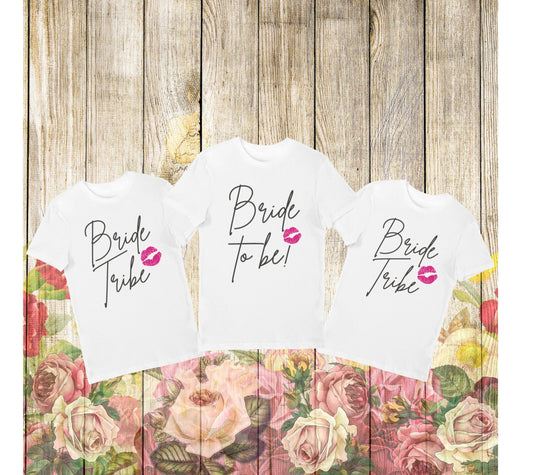 Hen Party Lips t-shirts - Hen party Tee's for the Bride Tribe- Bridal Party Shirts -Tops for Hen Party - Fast and Free Same Day Dispatch - Topbootee