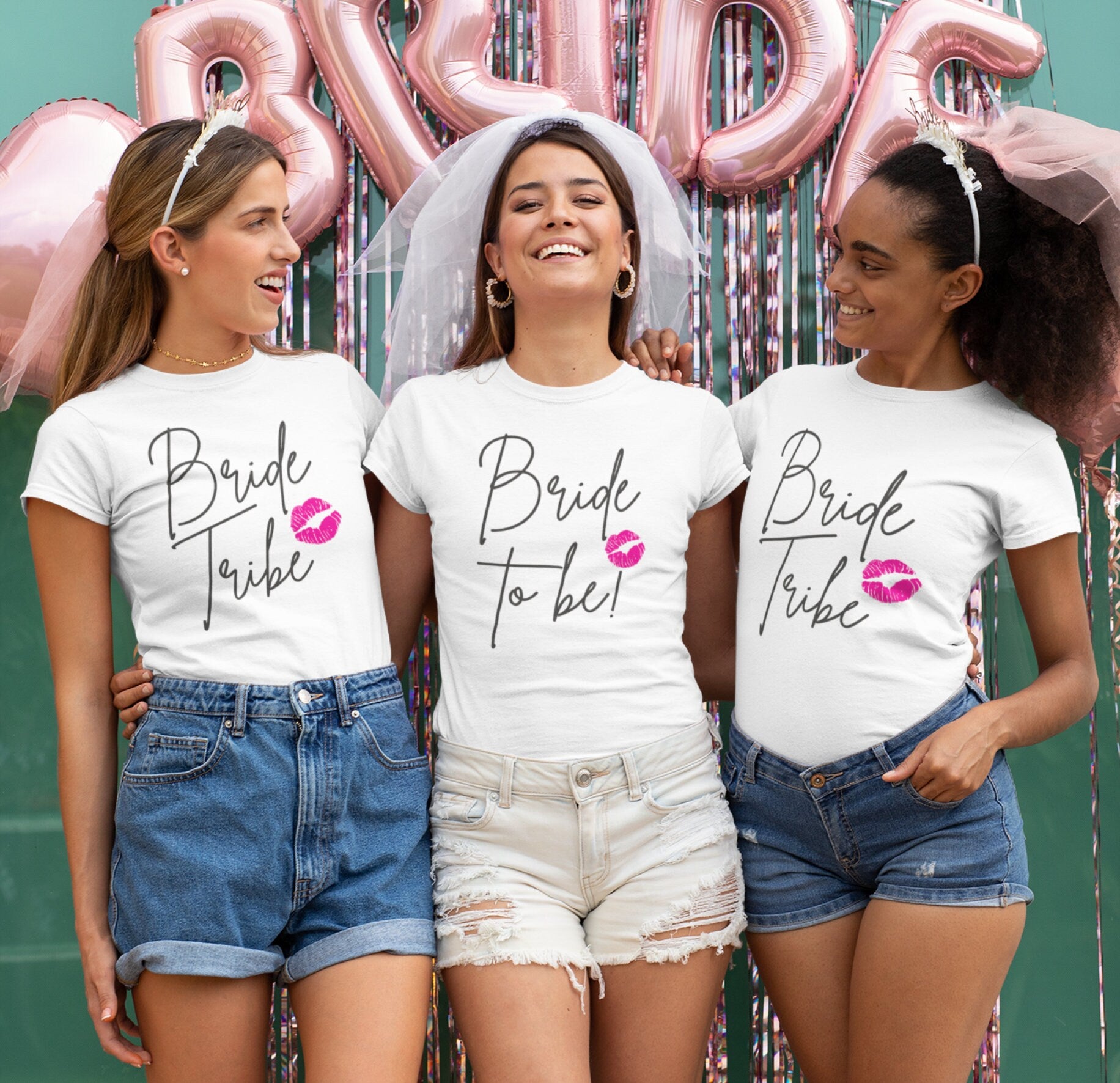 Hen Party Lips t-shirts - Hen party Tee's for the Bride Tribe- Bridal Party Shirts -Tops for Hen Party - Fast and Free Same Day Dispatch - Topbootee
