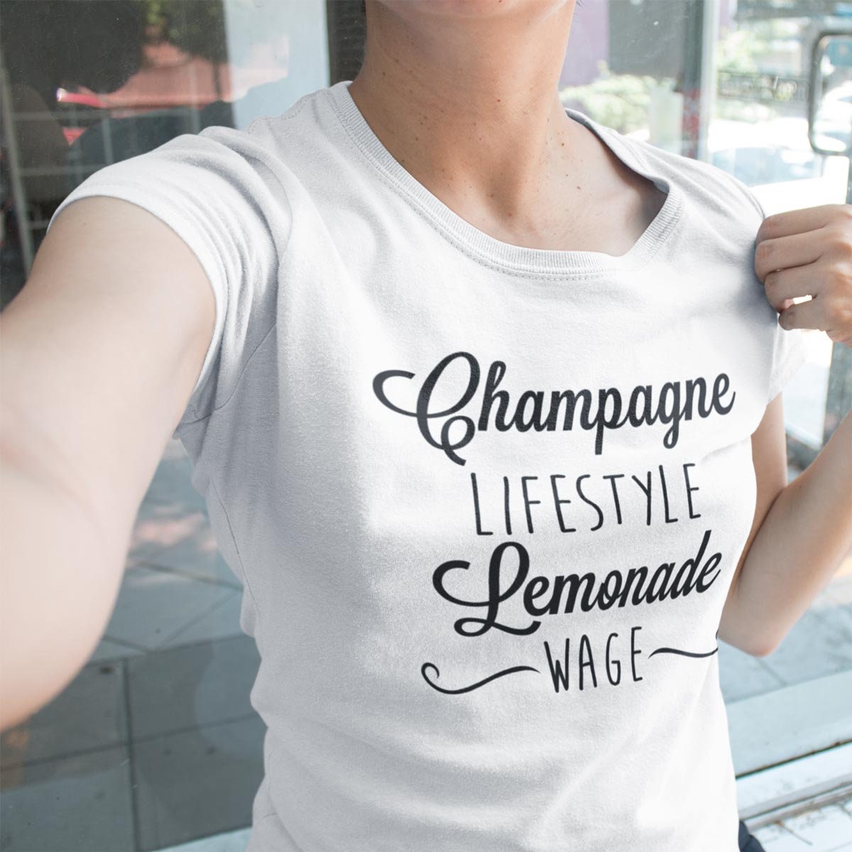 Champagne Lifestyle Lemonade Wage - Topbootee