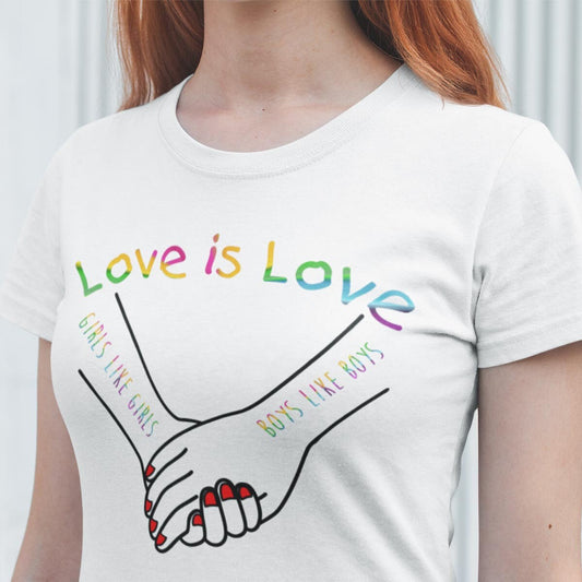 Love is Love T Shirt LGBT Pride Shirt - Topbootee
