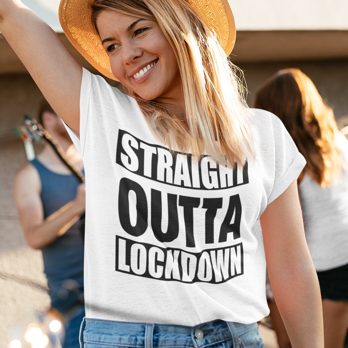 Straight outta lockdown t shirt, Covid Virus, Quarantine top - Unisex style and funny - Not Compton!! Summer 2021 - Topbootee