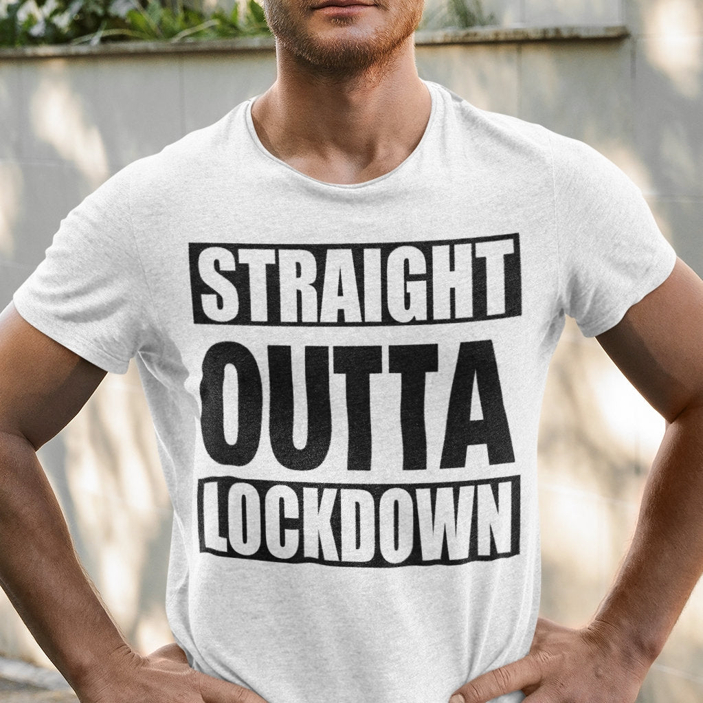 Straight outta lockdown t shirt, Covid Virus, Quarantine top - Unisex style and funny - Not Compton!! Summer 2021 - Topbootee