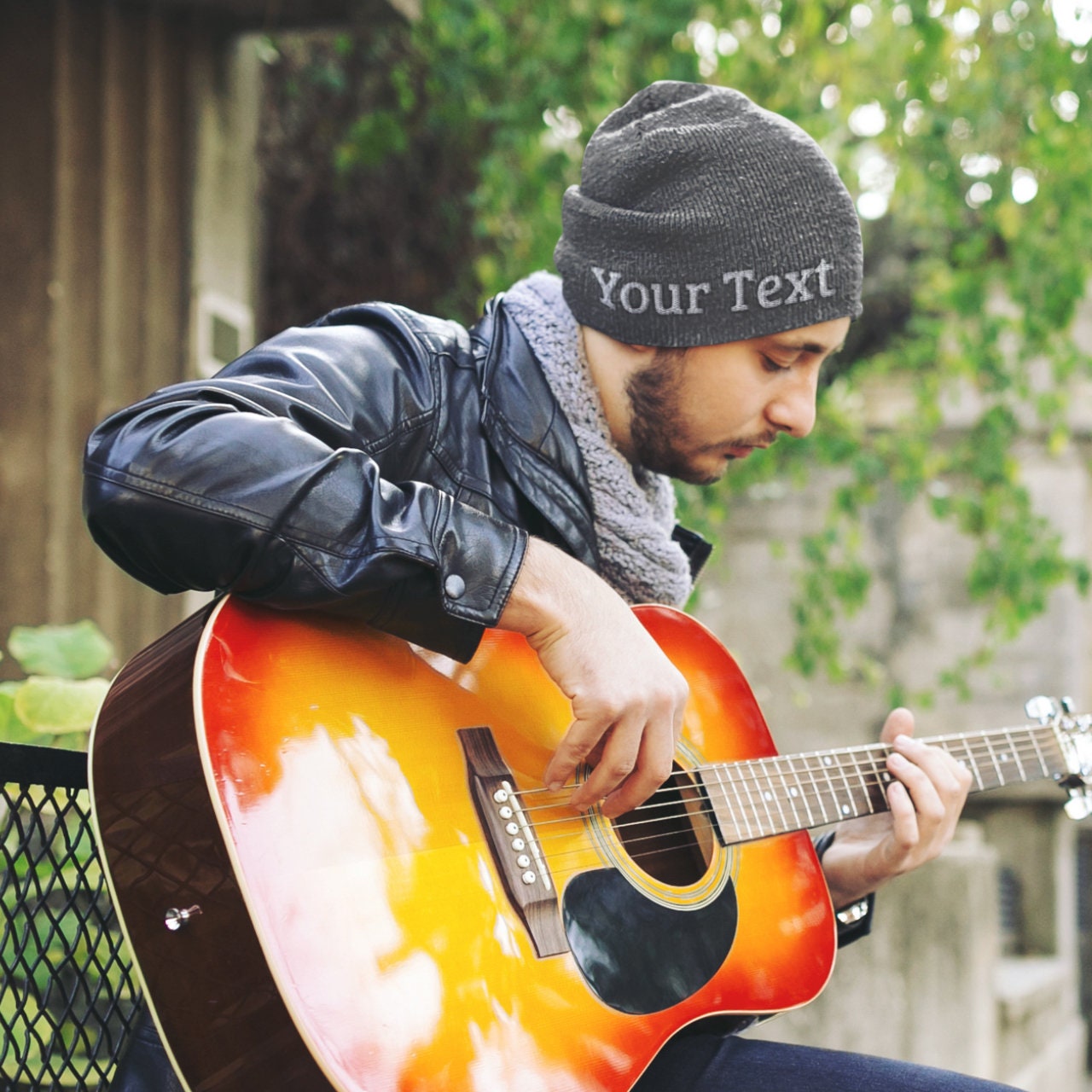 Personalised Beanie Embroidered With Your Text - Professionally Stitched Hat - Same Day Free Shipping - Pick Fonts and Thread Colour - Topbootee