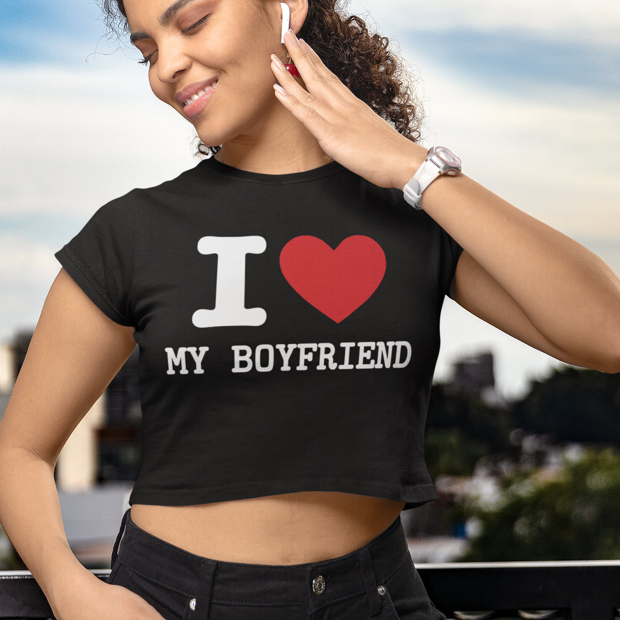 I heart my boyfriend crop - Topbootee