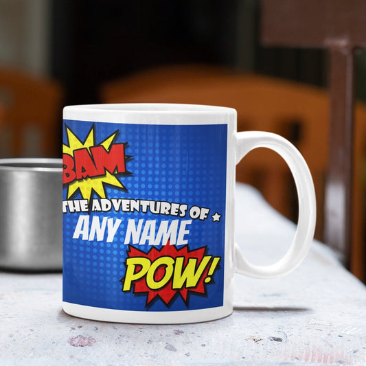 Personalised Superhero Mug Same Day and Free Dispatch - Topbootee