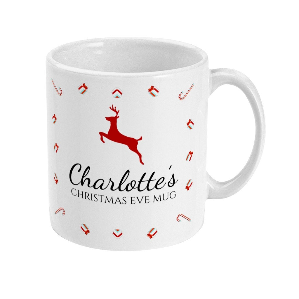 Personalised Christmas Eve Mug  - Add your Name to this lovely Xmas Eve  - Secret Santa Gift Same Day Dispatch - Cute with Hot Chocolate - Topbootee