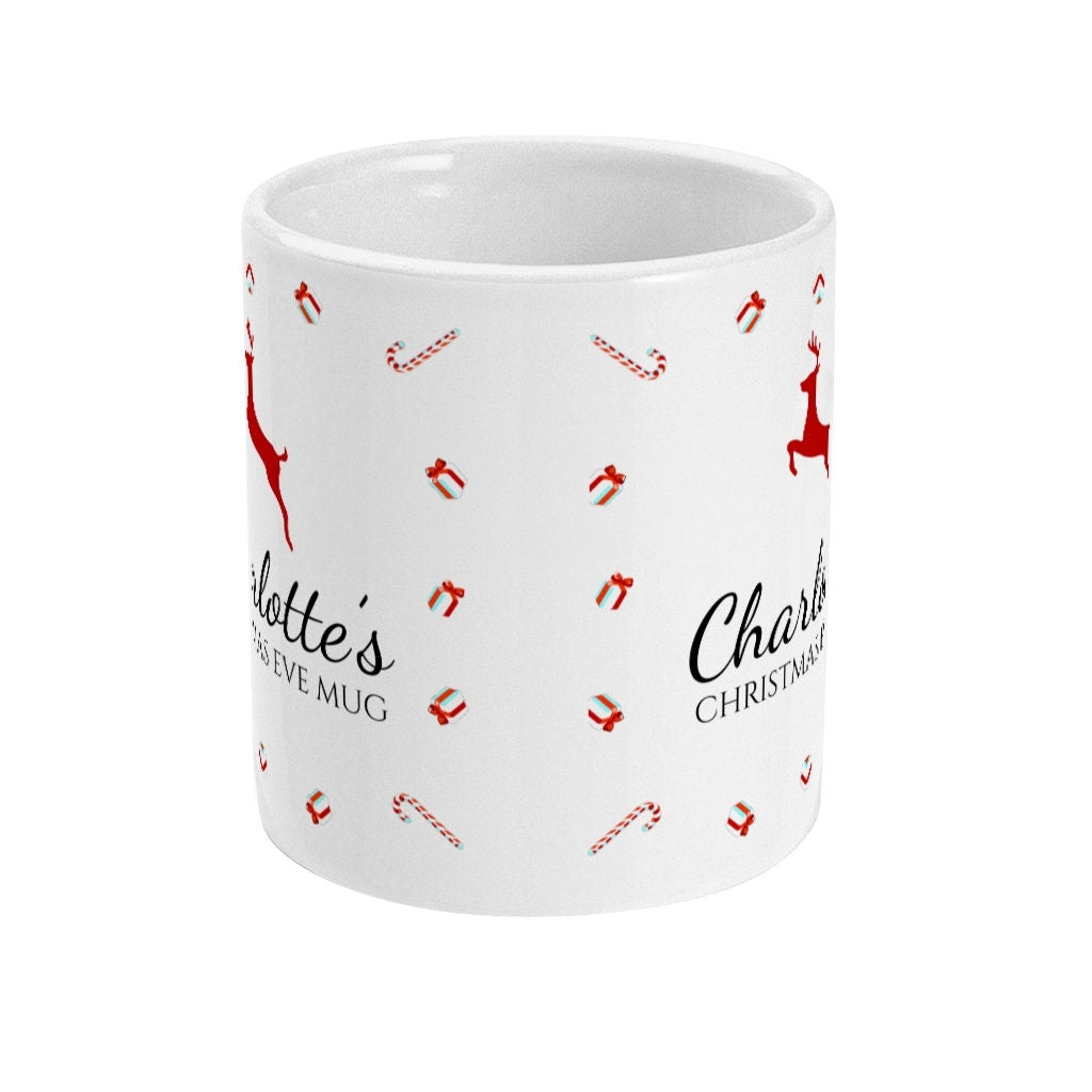 Personalised Christmas Eve Mug  - Add your Name to this lovely Xmas Eve  - Secret Santa Gift Same Day Dispatch - Cute with Hot Chocolate - Topbootee