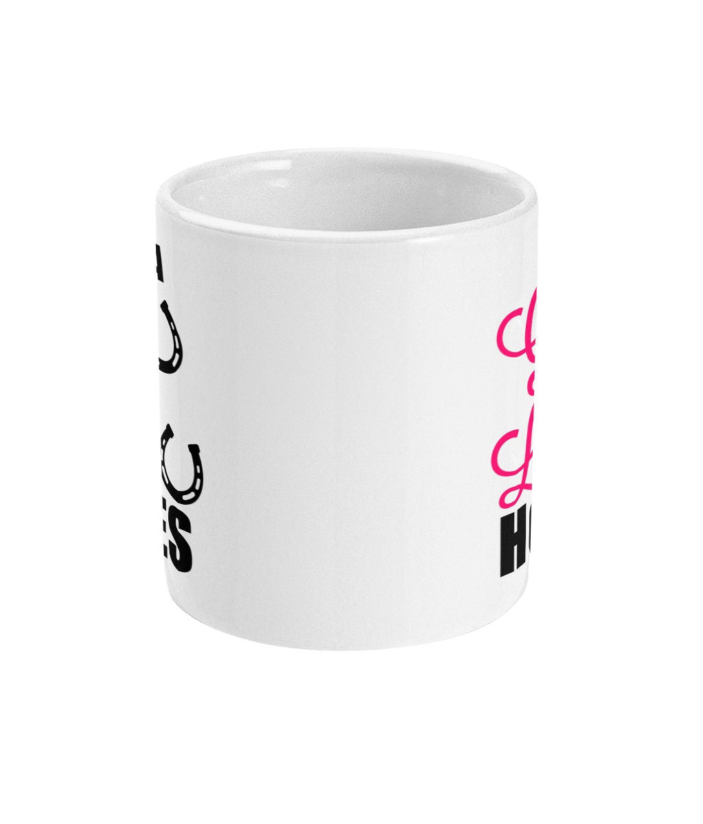 Just a girl who loves horses - Slogan horsey mug for every equestrian lover Horse Gifts, Fast, Free Dispatch