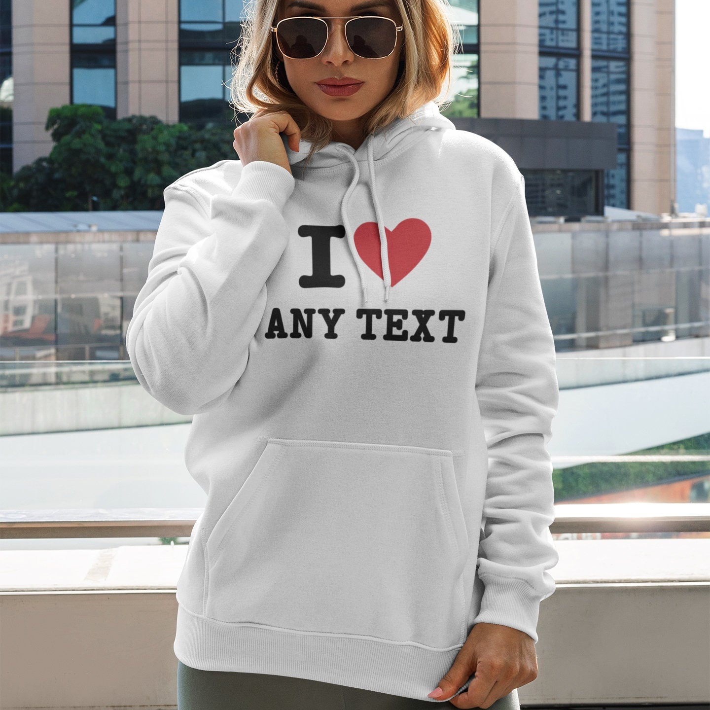 Personalised I Heart Hoodie