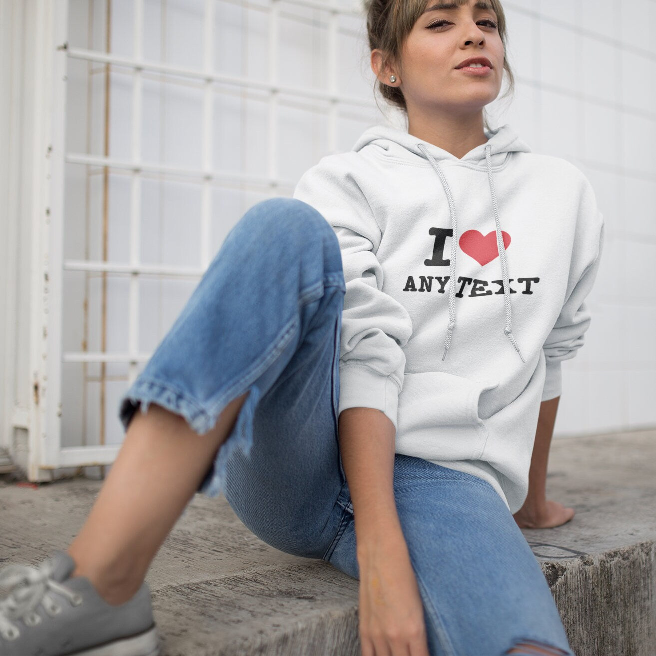 Personalised I Heart Hoodie