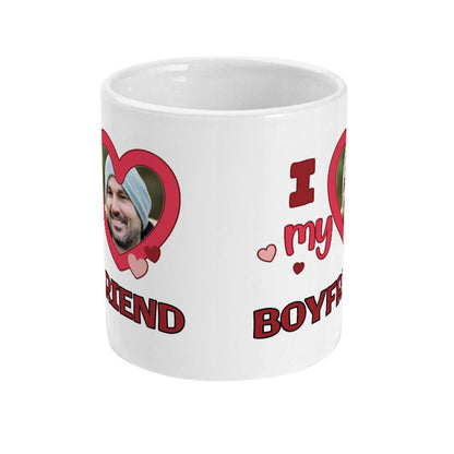 Personalised Photo Upload I Heart my Boyfriend Mug - Topbootee