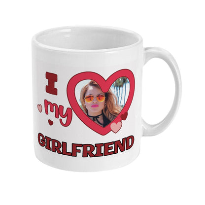 Personalised Photo Upload I Heart my Girlfriend Mug - Topbootee