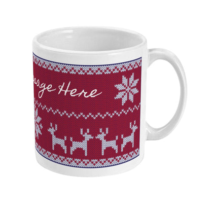 Personalised Christmas Jumper Mug - Add your festive message, first Christmas, Family Name, or Special Date, Lovely Christmas Eve Keepsake - Topbootee