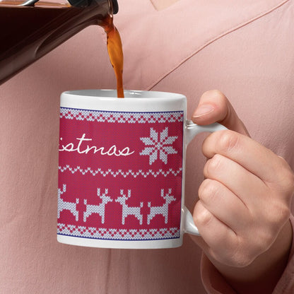 Personalised Christmas Jumper Mug - Add your festive message, first Christmas, Family Name, or Special Date, Lovely Christmas Eve Keepsake - Topbootee