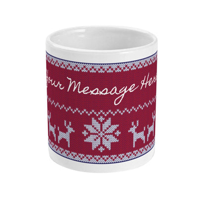 Personalised Christmas Jumper Mug - Add your festive message, first Christmas, Family Name, or Special Date, Lovely Christmas Eve Keepsake - Topbootee