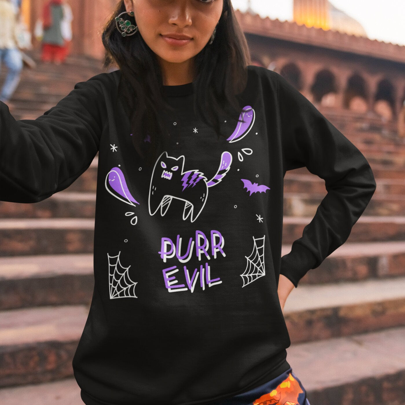 Purr Evil Sweatshirt - Topbootee