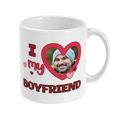 Personalised Photo Upload I Heart my Boyfriend Mug - Topbootee