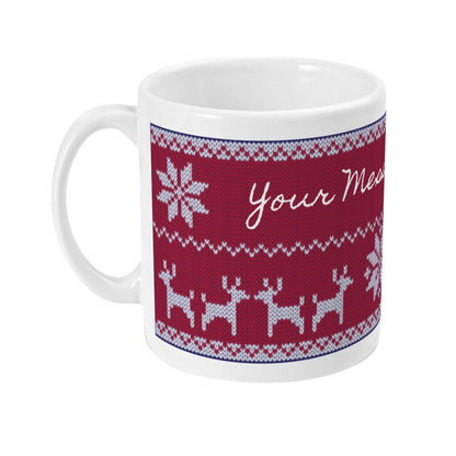 Personalised Christmas Jumper Mug - Add your festive message, first Christmas, Family Name, or Special Date, Lovely Christmas Eve Keepsake - Topbootee