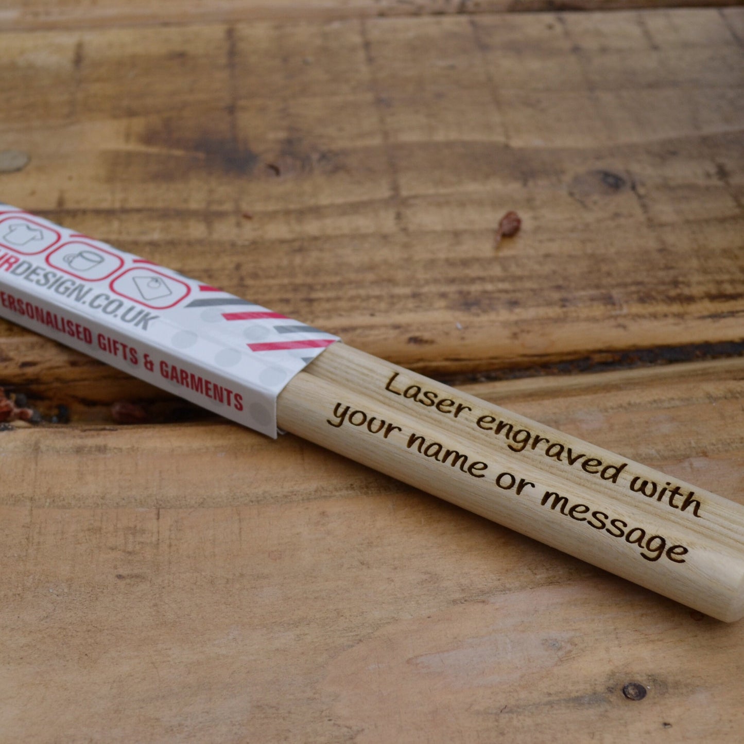 Personalised Drumsticks Laser Engraved with Custom Message 5A Quality Sticks made from Hickory Wood Same Day Free Dispatch Music Lover Gift - Topbootee
