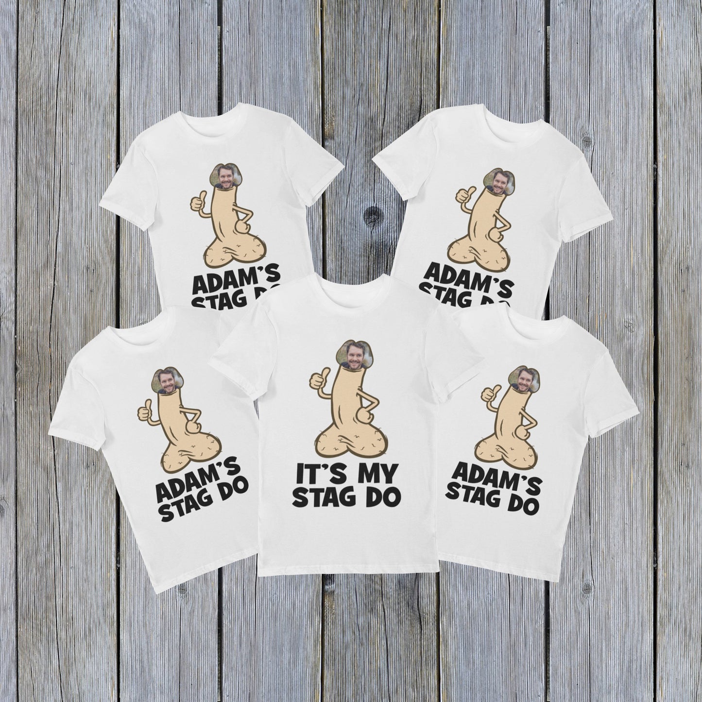Face in Willy Stag Night t-shirts - Topbootee