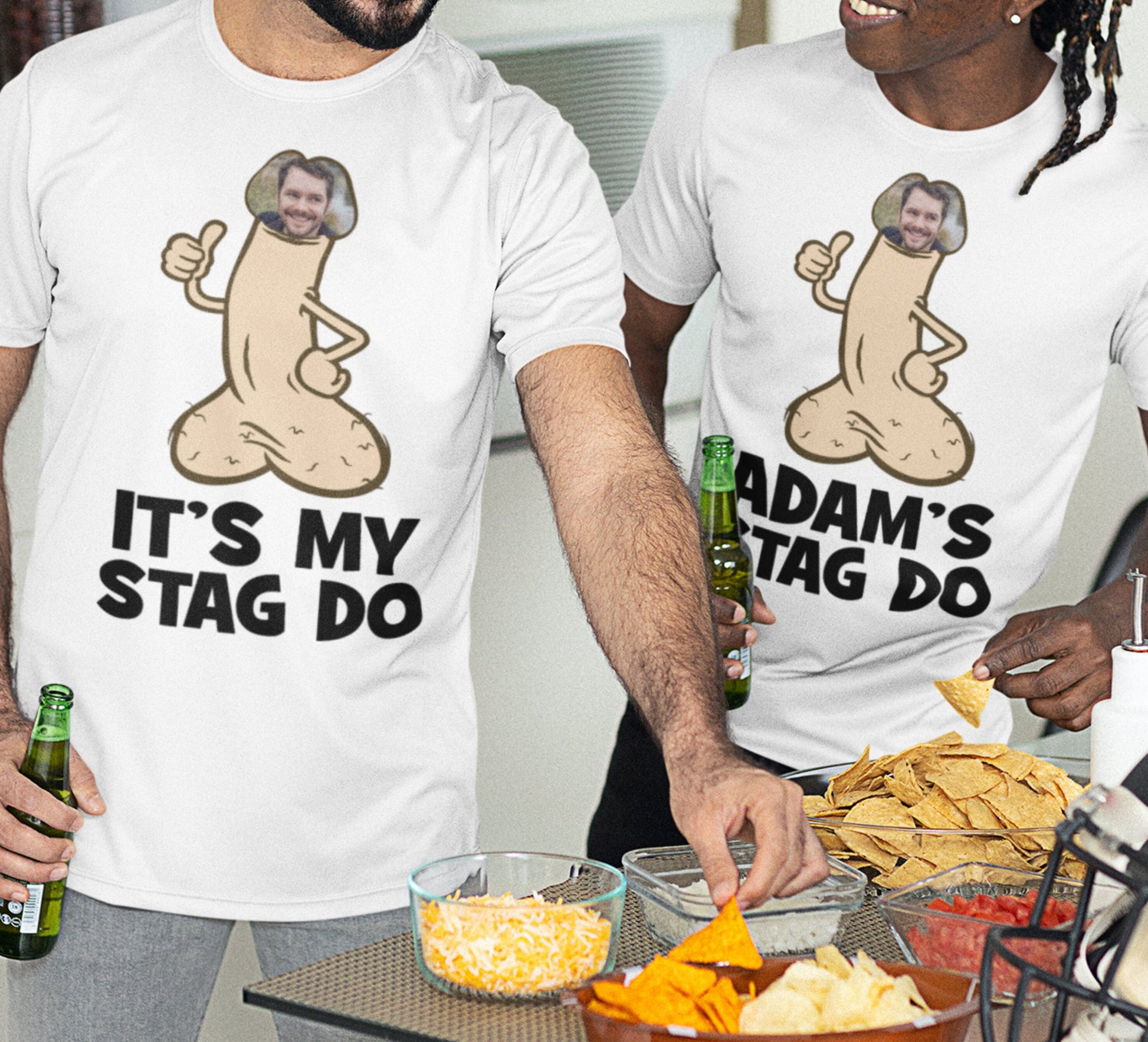 Face in Willy Stag Night t-shirts - Topbootee