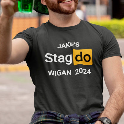 Personalised Stag Do T Shirts Po*n Hub - Stag Tee's for the Groom Stag Night -Tops for Stag do Groomsmen T-shirt-  Bachelor Party - Topbootee
