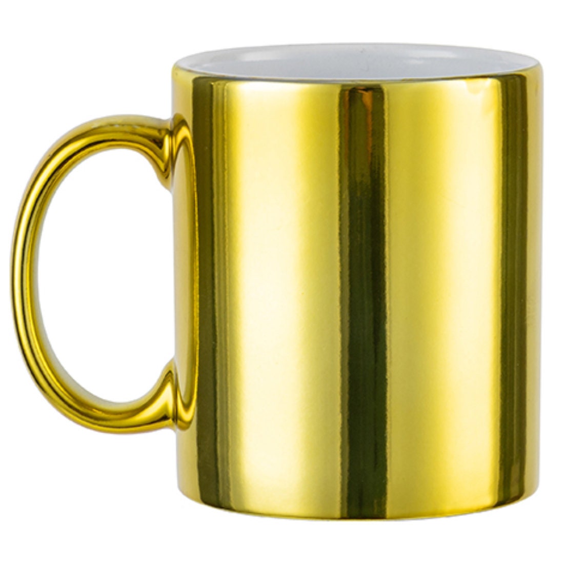 Personalised Gold Metallic Mug -  Same Day Dispatch - Great Novelty Gift Idea for Birthday, Wedding, Funny, Customise with your text - Topbootee