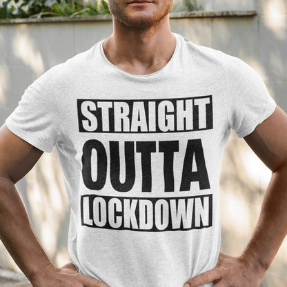 Straight outta lockdown t shirt, Covid Virus, Quarantine top - Unisex style and funny - Not Compton!! Summer 2021 - Topbootee